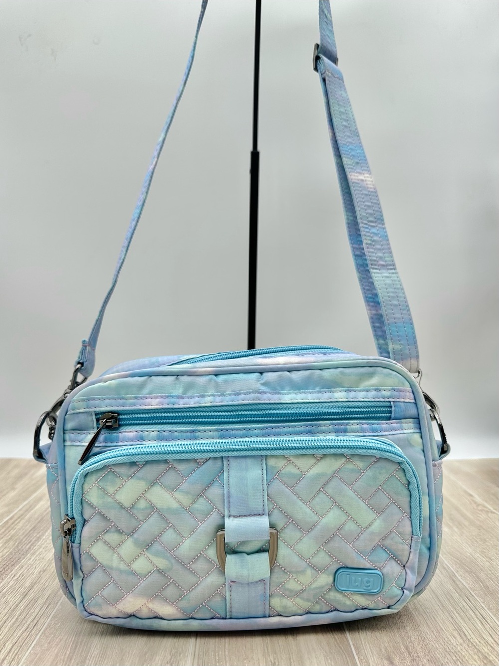 Lug Carousel 3 Convertible Crossbody Quilted Bag Blue Mystic Seaglass RFID